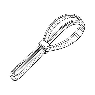 Single line art Cable ties icon clipart