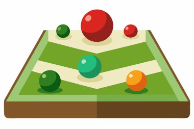 Bocce illustration on white background. clipart