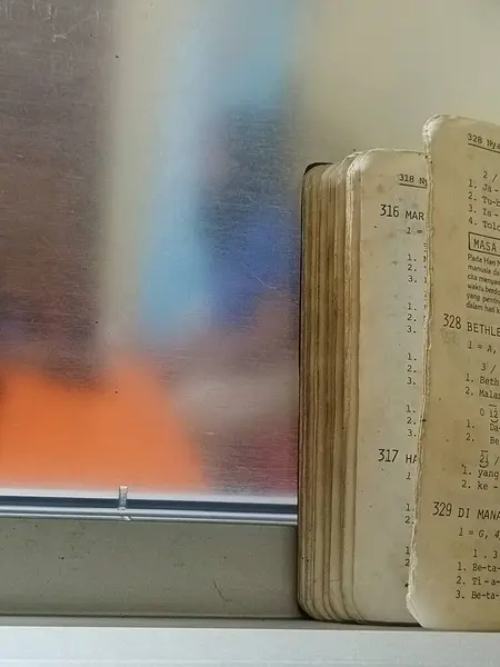 Old little music book of church\'s music. Old paper book.