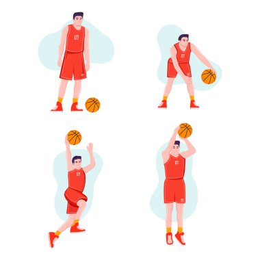 Basketbolcu İllüstrasyon Şablonu