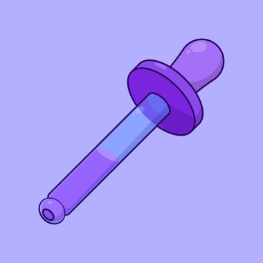 Göz damlası pipeti vektör simgesi. Göz damlası pipeti kimya aleti. pipette damlası eğitimi