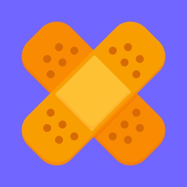 Yapışkan bandaj ikon vektörü. İlk Yardım Bandaj ikonu çizimi. bandaj vektörü