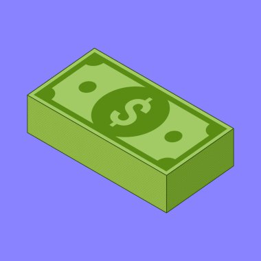 para ikonu vektör illüstrasyonu. Dolar Para Vektörü İllüstrasyonu. Dolar Bill parayı not eder. Amerikan Doları