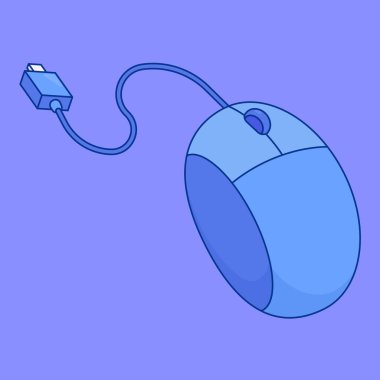 Bilgisayar Fare vektör simgesi. PC fare çizimi. İşaretçi fare bilgisayarı. USB faresi
