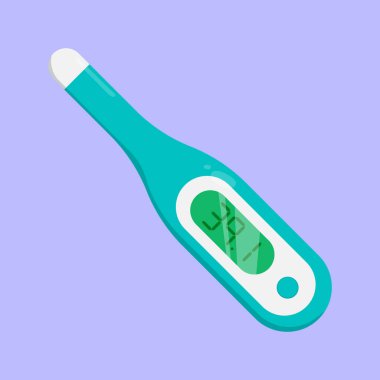 Termometre vektör simgesi. Dijital termometre vektörü. termometre sıcaklık aygıtı