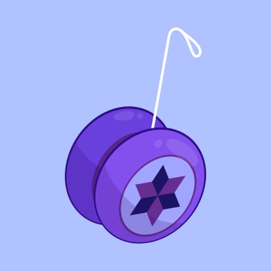 Yoyo oyuncak vektör simgesi. Yoyo oyun oyuncağı illüstrasyonu. Sen eğlenceli bir oyunsun. Oyuncak.