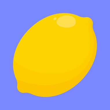 Limonlu Sebze Vektör ikonu. Sarı limon ikonu. limon illüstrasyonu