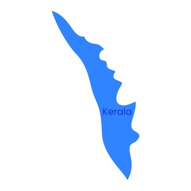 Kerala State Map Vector Icon. India Kerala Province State icon. Kerala Map