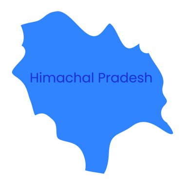 Himachal Pradesh Eyaleti Harita Vektör Simgesi. Hindistan Himachal Pradesh Eyaleti ikonu. Himachal Pradesh Haritası