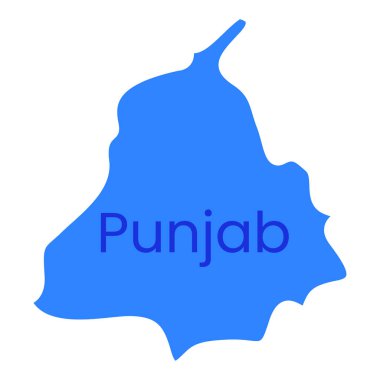 Punjab State Map Vector Icon. India Punjab Province State icon. Punjab Map