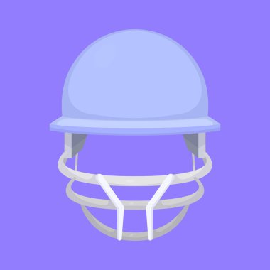 Sports Head protection gear icon. Cricket helmet vector. Baseball headgear icon. Rugby helmet. Cricket helmet protection illustration clipart