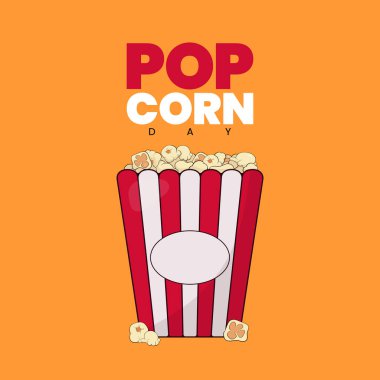 Patlamış mısır günü 19 Ocak Vektörü Patlamış Mısır Günü