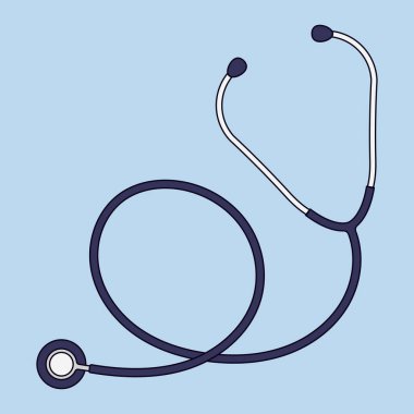 Stetoskop Vektör İllüstrasyonu Doktor Stetoskop İkona Tıbbi Stetoskop Sağlık Bakım Üretimi
