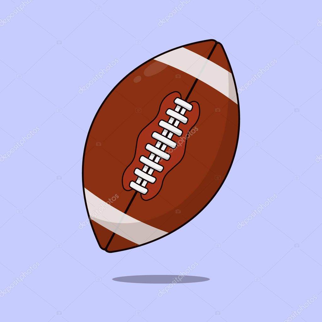 American Football Rugby Ball Vector Illustration Design. football icon vector