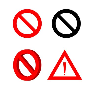 Simge Vektörünü Yasakla İllüstrasyon Yasaklama İmza Simgesi Simgesi Simgesi Simgesi
