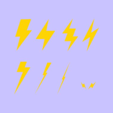 Şimşek Yıldırımı İllüstrasyon Vektörü Simgesi Elektriksel Kıvılcım Vektörü
