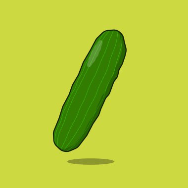 Taze Salatalık İllüstrasyon Vektörü Sebze