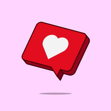 Kalp Düğmesi İllüstrasyon Vektör İnstagramı gibi simge gibi