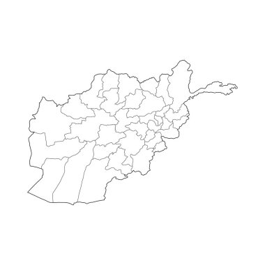 Afganistan Çizgi Haritası Resim Vektörü Simgesi Afganistan haritası