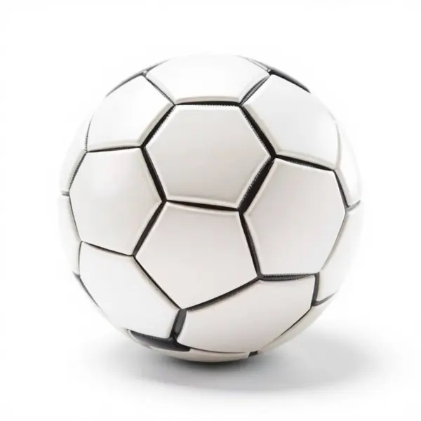 Beyaz arka planda futbol topu. 3d oluşturma