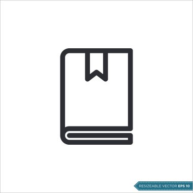 Kitap Kırtasiyesi Eğitim Simgesi Vektör Şablonu Çizim Tasarımı