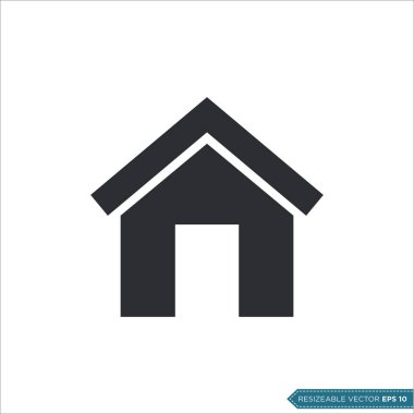 Ev Simgesi Vektör Şablonu İllüstrasyon Moda Tasarımı