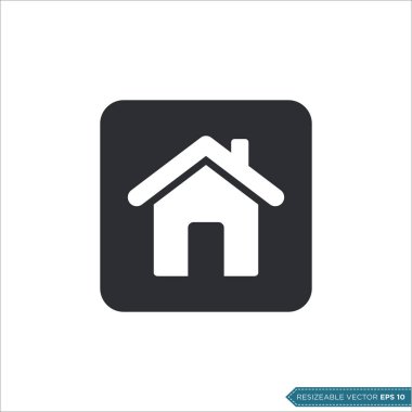 Ev Simgesi Vektör Şablonu İllüstrasyon Moda Tasarımı