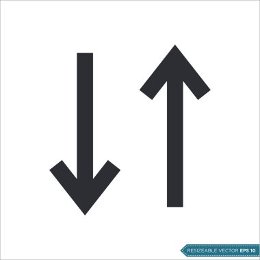 Ok Simgesi Vektör Şablonu Çizim Eğilimi Tasarımı