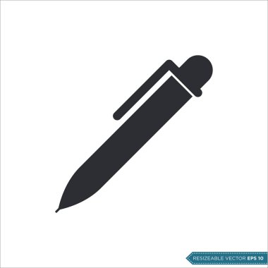 Kalem Simgesi Vektör Şablonu tasarımı