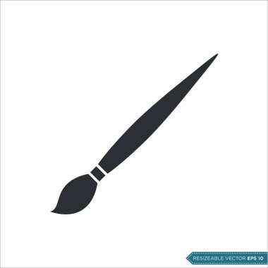 Boya Fırçası - Sabit Simge Vektör Şablonu Çizim Tasarımı