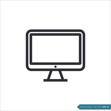 Ekran simgesi vektör şablonunu görüntüleme tasarımı