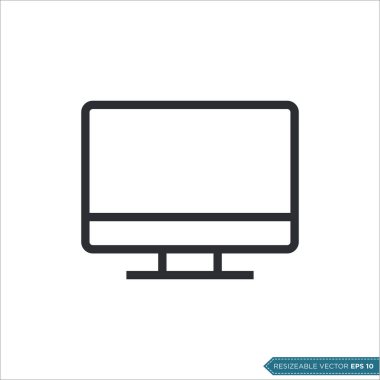 Ekran simgesi vektör şablonunu görüntüleme tasarımı