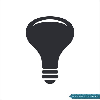 Ampul Simgesi Vektör Şablonu tasarımı