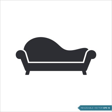 Koltuk Koltuğu Simgesi Vektör Şablonu Çizim Tasarımı