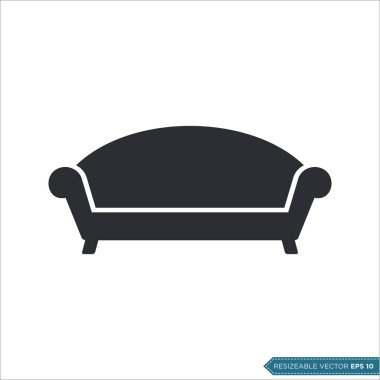 Koltuk Koltuğu Simgesi Vektör Şablonu Çizim Tasarımı