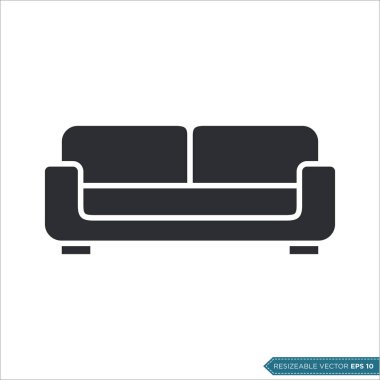 Koltuk Koltuğu Simgesi Vektör Şablonu Çizim Tasarımı
