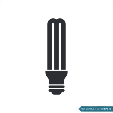 Ekonomik Ampul Simgesi Vektör Şablonu