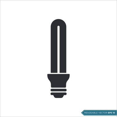 Ekonomik Ampul Simgesi Vektör Şablonu Çizim Tasarımı