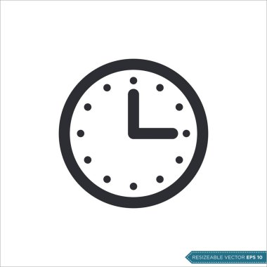 Saat Simgesi Vektör Düz Tasarım İllüstrasyon Tasarımı