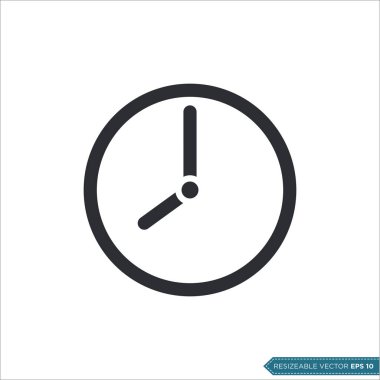 Saat Simgesi Vektör Düz Tasarım İllüstrasyon Tasarımı