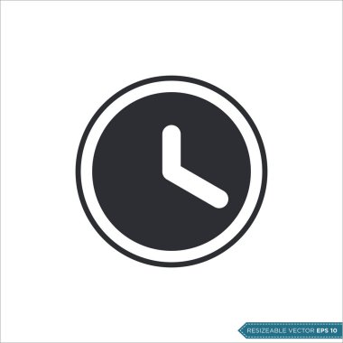 Saat Simgesi Vektör Düz Tasarım İllüstrasyon Tasarımı