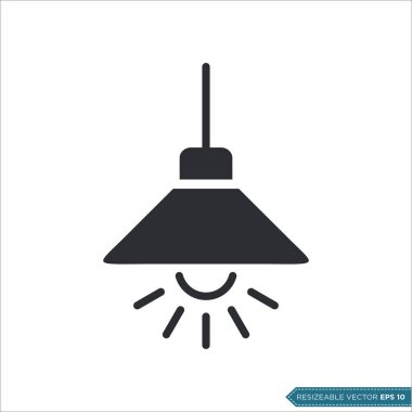 Lamba Simgesi Vektör Şablonu Çizimi Asılıyor