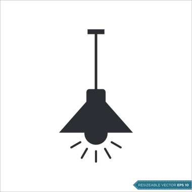 Lamba Simgesi Vektör Şablonu Çizimi Asılıyor