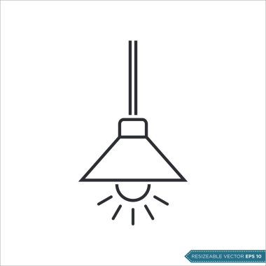 Lamba Simgesi Vektör Şablonu Çizimi Asılıyor