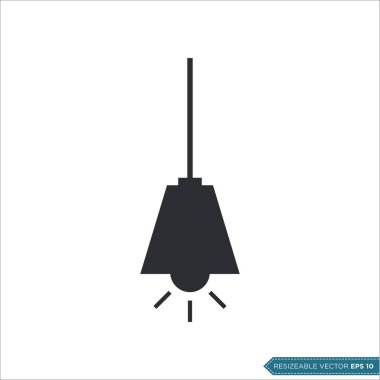 Lamba Simgesi Vektör Şablonu Çizimi Asılıyor