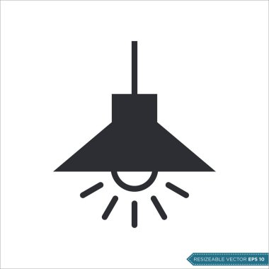 Lamba Simgesi Vektör Şablonu Çizimi Asılıyor