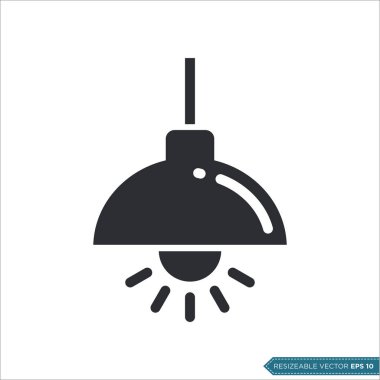 Lamba Simgesi Vektör Şablonu Çizimi Asılıyor