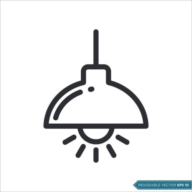 Lamba Simgesi Vektör Şablonu Çizimi Asılıyor