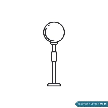 Dekoratif Park Lambası Simge Vektör Şablonu Çizim Tasarımı