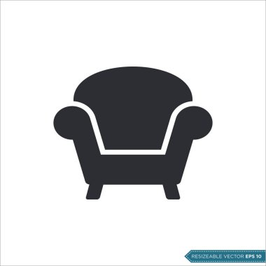 Koltuk Koltuğu Simgesi Vektör Şablonu Çizim Tasarımı